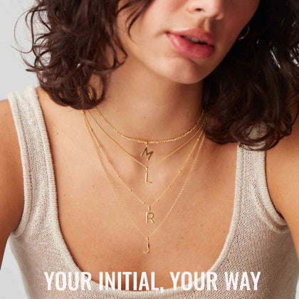 Letter Pendant Gold